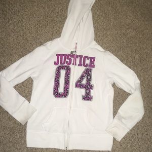 justice zip up hoodie